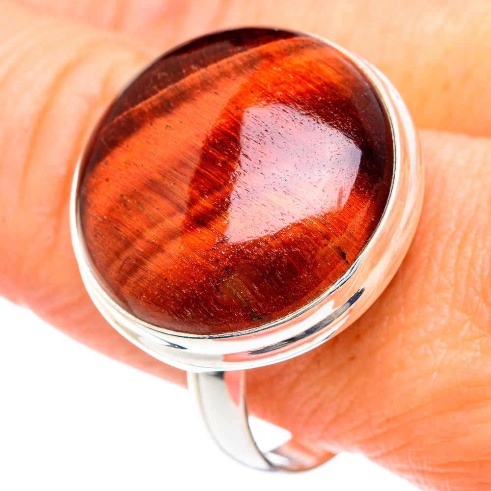 Red Tiger Eye Rings handcrafted by Anasilvercos - RING90867