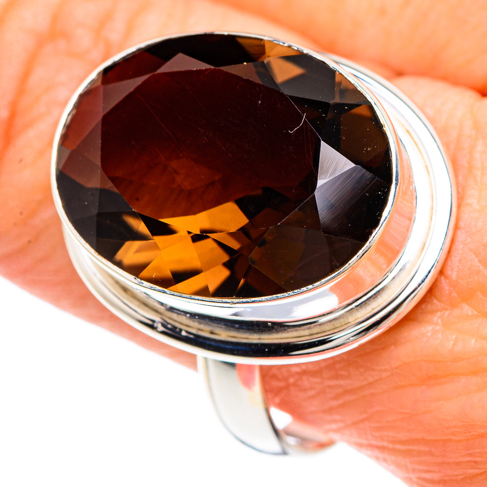 Smoky Quartz Rings handcrafted by Anasilvercos - RING90870