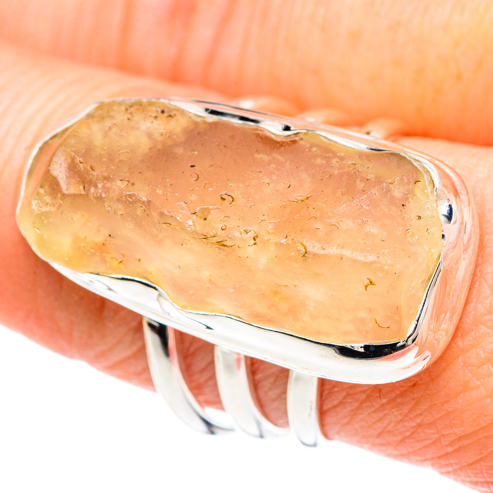 Libyan Desert Glass Rings handcrafted by Anasilvercos - RING90877