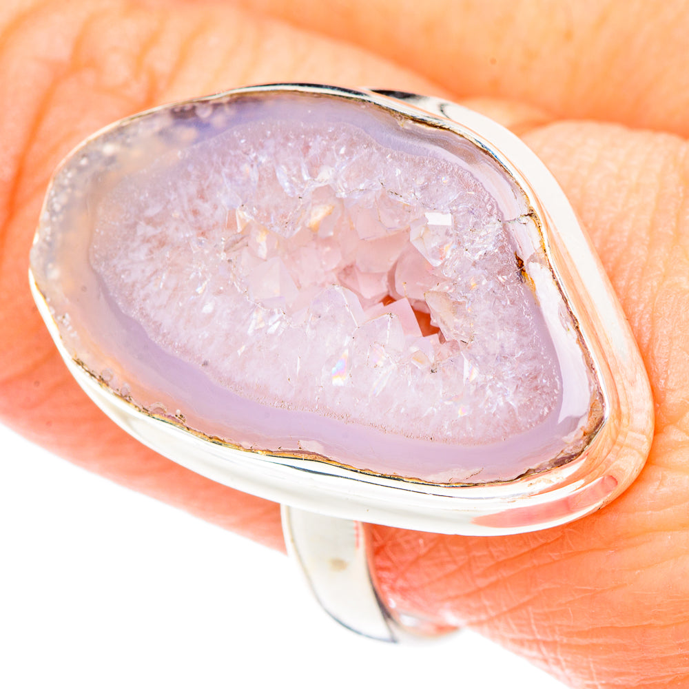 White Geode Slice Rings handcrafted by Anasilvercos - RING90893