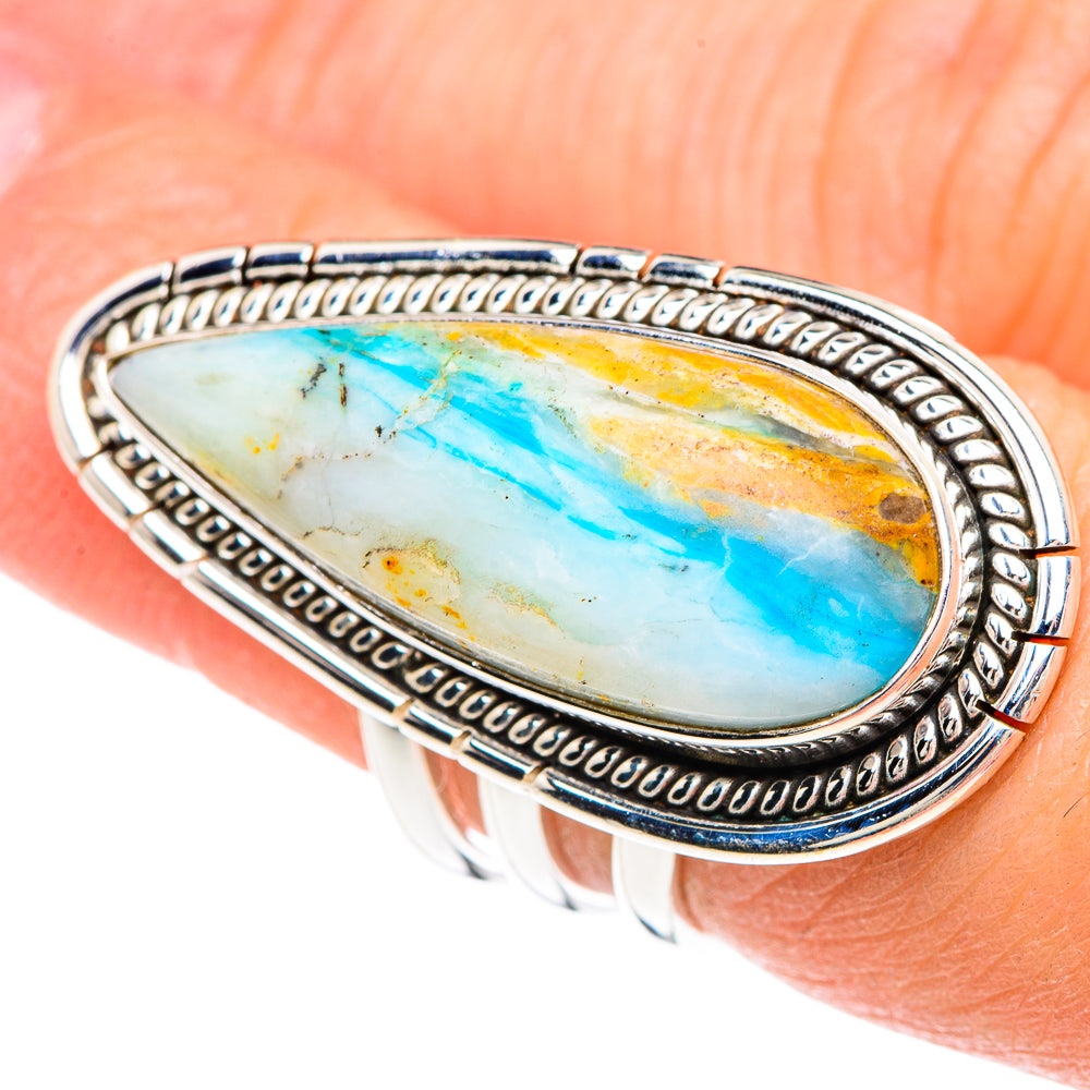 Peruvian Opal Rings handcrafted by Anasilvercos - RING90906