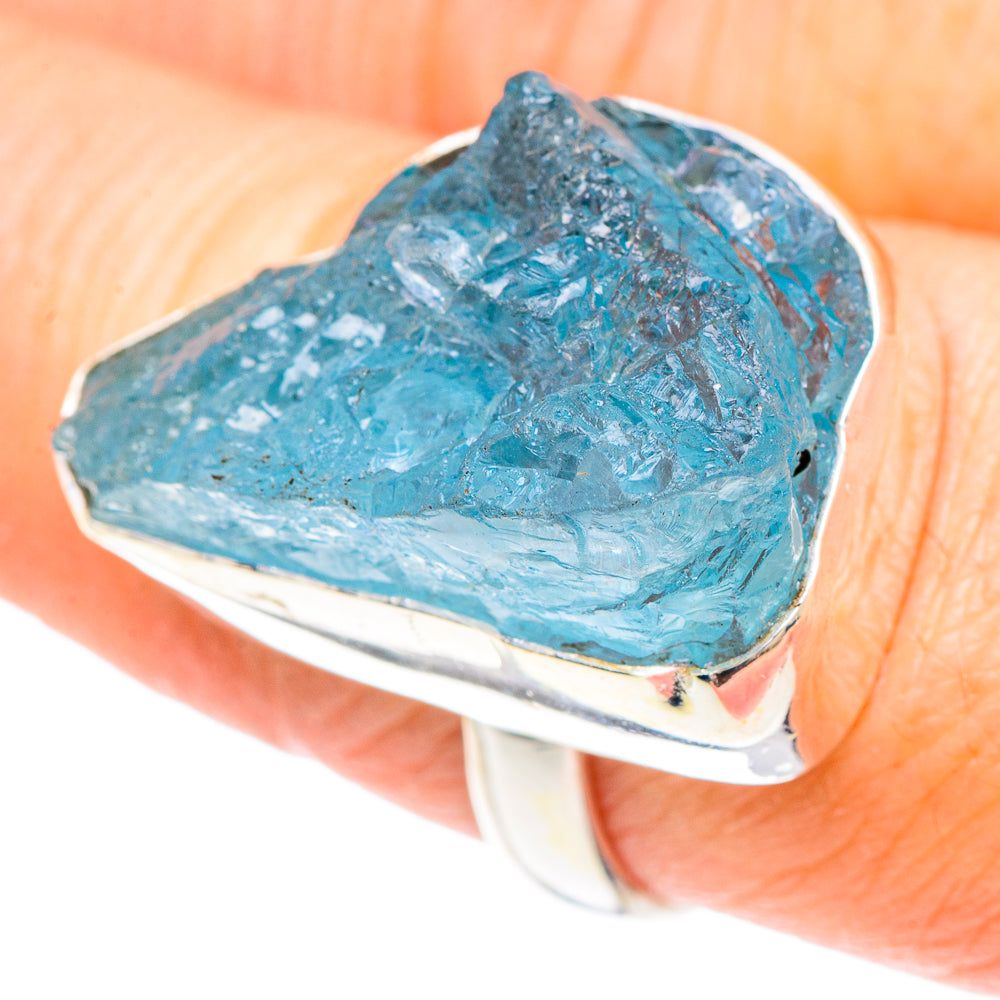 Aquamarine Rings handcrafted by Anasilvercos - RING90908