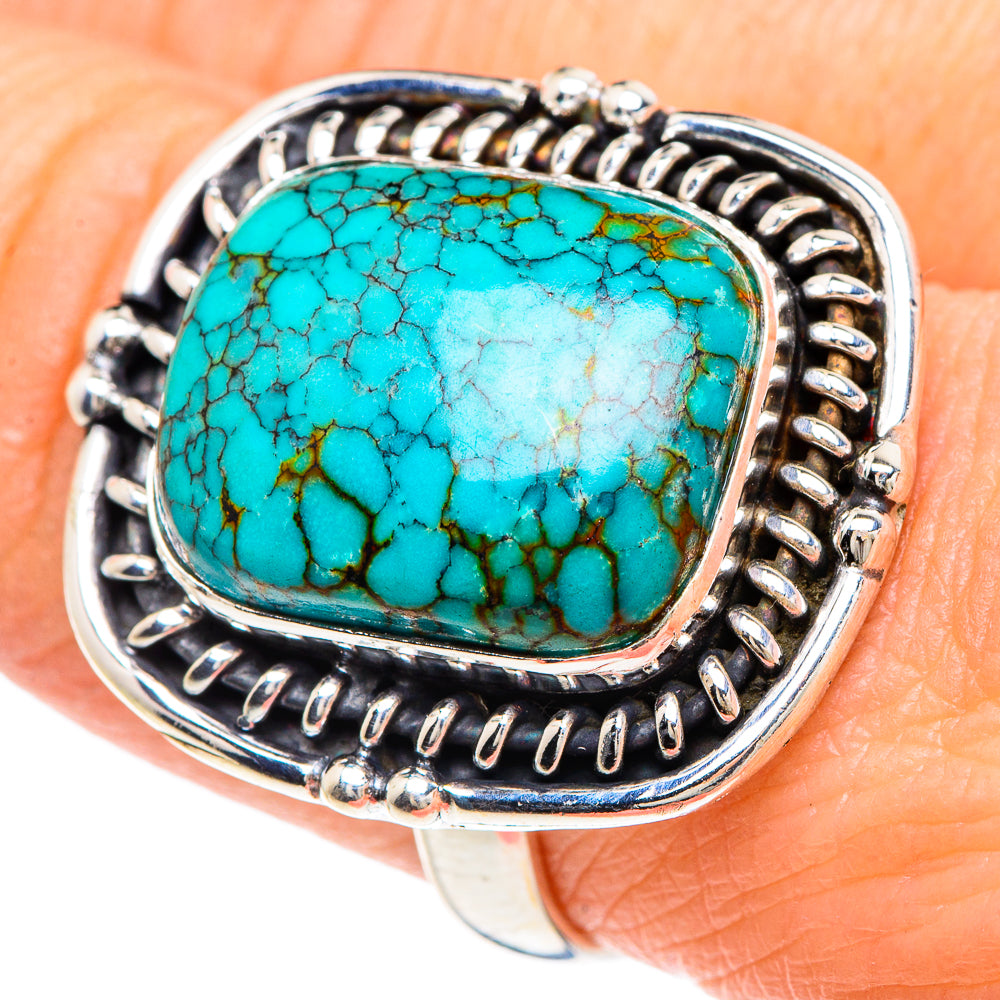 Tibetan Turquoise Rings handcrafted by Anasilvercos - RING90913