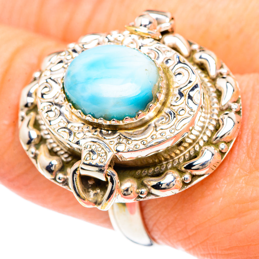 Larimar Rings handcrafted by Anasilvercos - RING90915