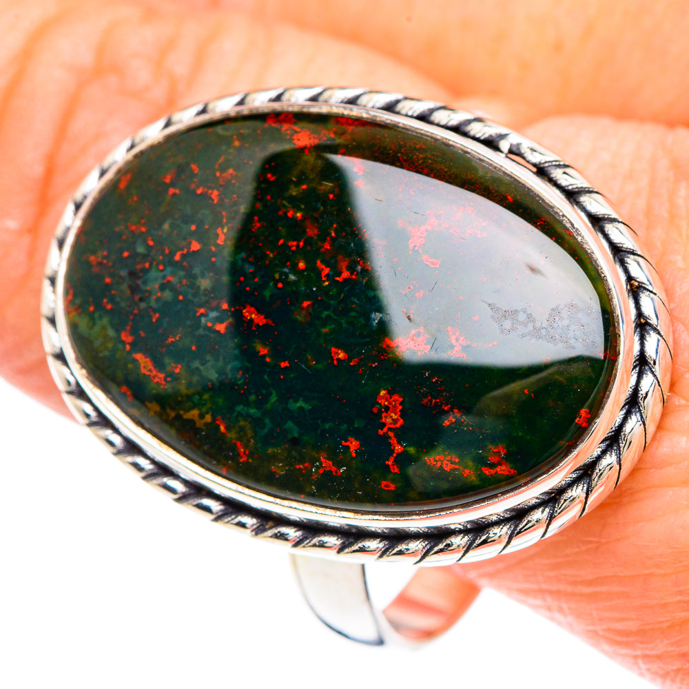 Bloodstone Rings handcrafted by Anasilvercos - RING90917