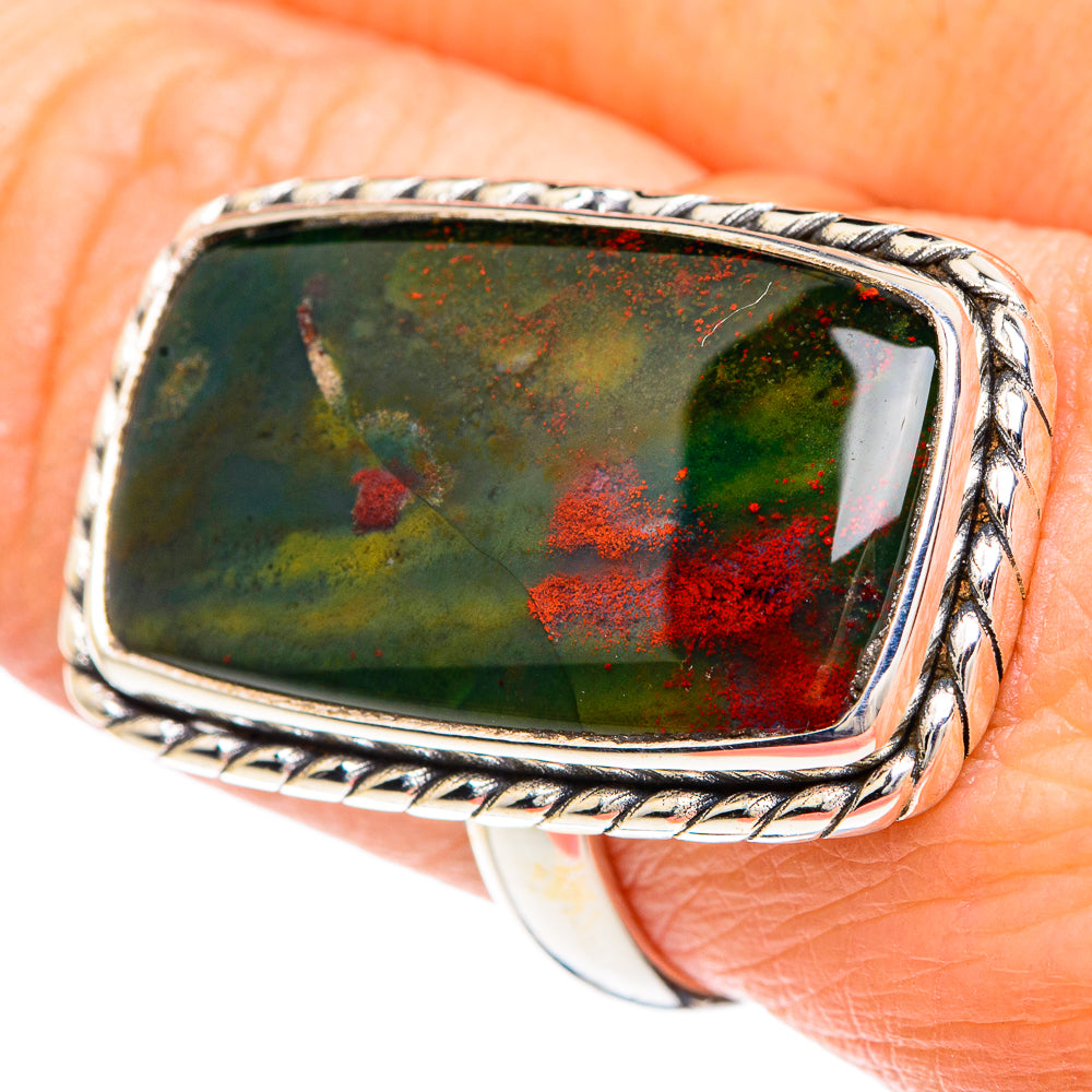 Bloodstone Rings handcrafted by Anasilvercos - RING90918