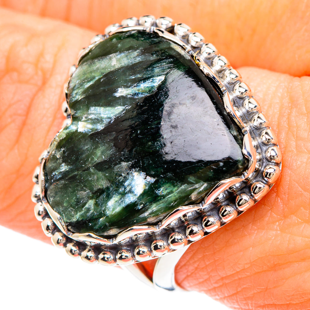 Seraphinite Rings handcrafted by Anasilvercos - RING90921