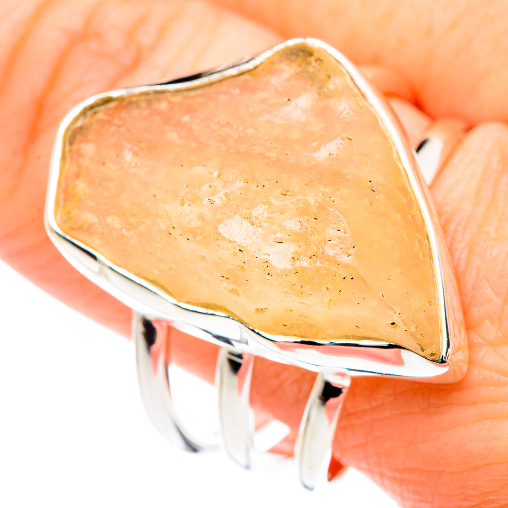 Libyan Desert Glass Rings handcrafted by Anasilvercos - RING90931