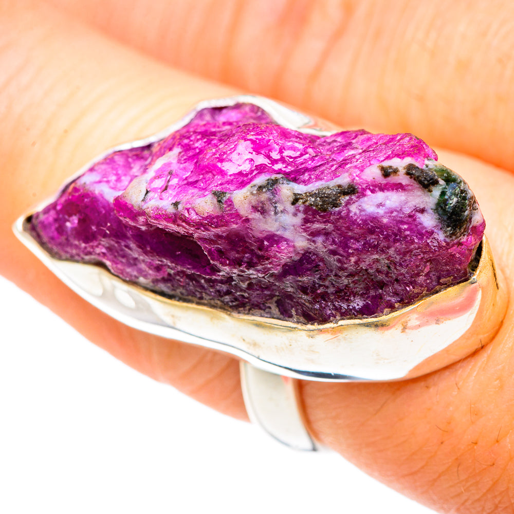 Ruby Fuchsite Rings handcrafted by Anasilvercos - RING90936