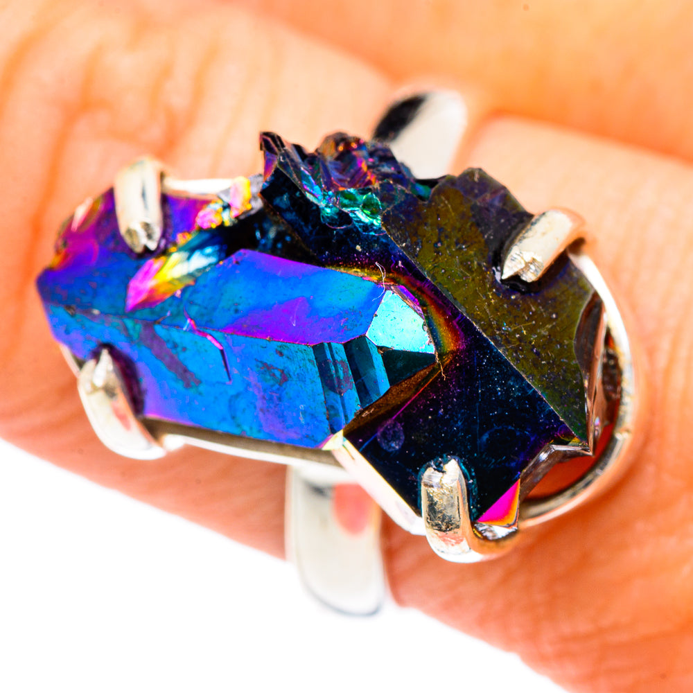 Titanium Sunshine Druzy Rings handcrafted by Anasilvercos - RING90950