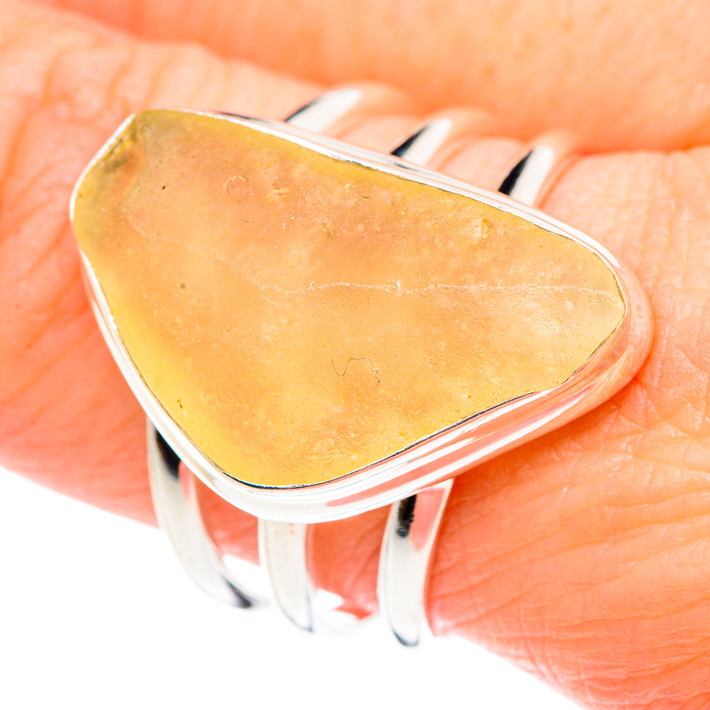 Libyan Desert Glass Rings handcrafted by Anasilvercos - RING90952