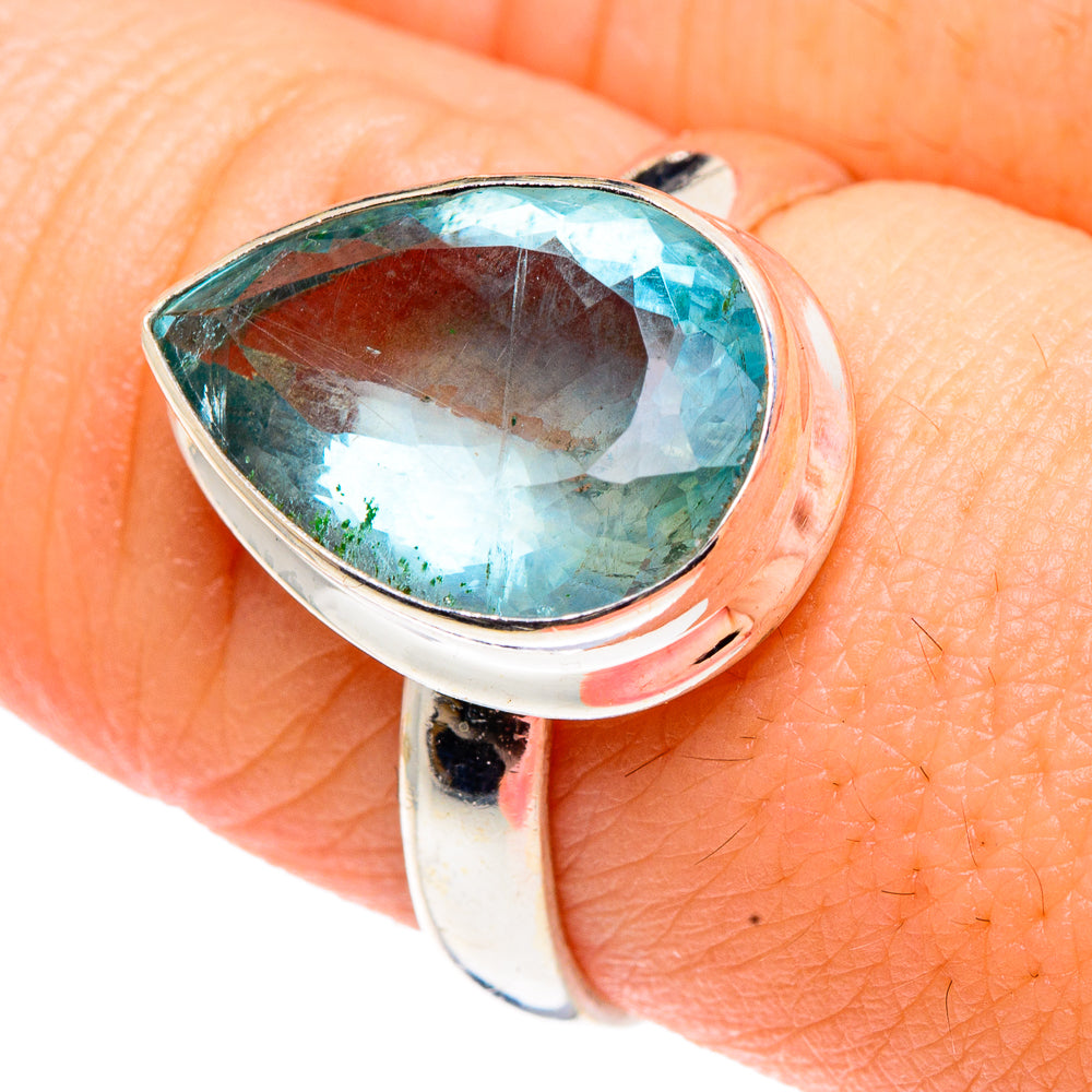 Blue Fluorite Rings handcrafted by Anasilvercos - RING90956