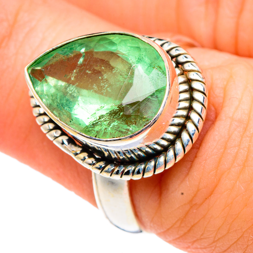 Green Fluorite Rings handcrafted by Anasilvercos - RING90960