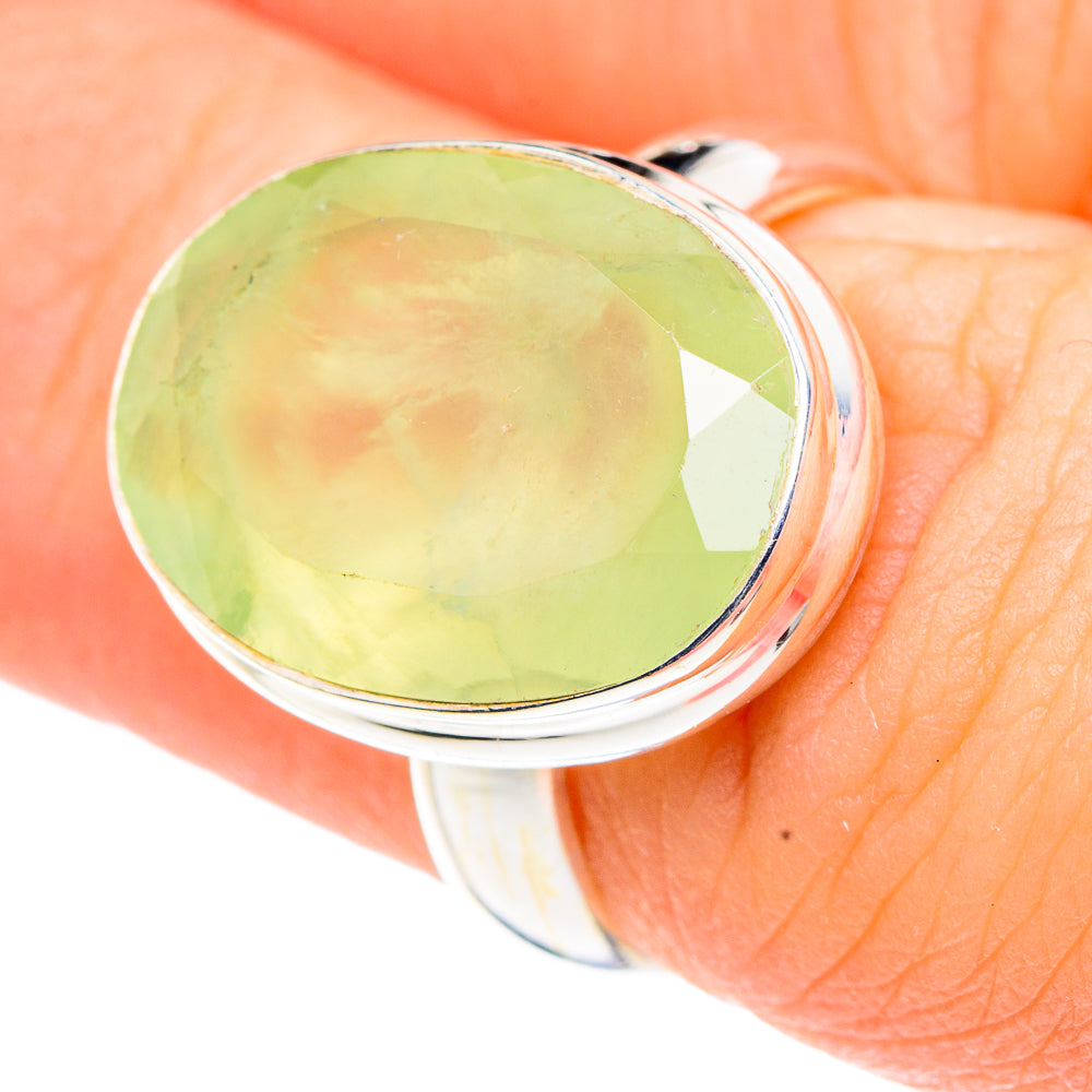 Prehnite Rings handcrafted by Anasilvercos - RING90963