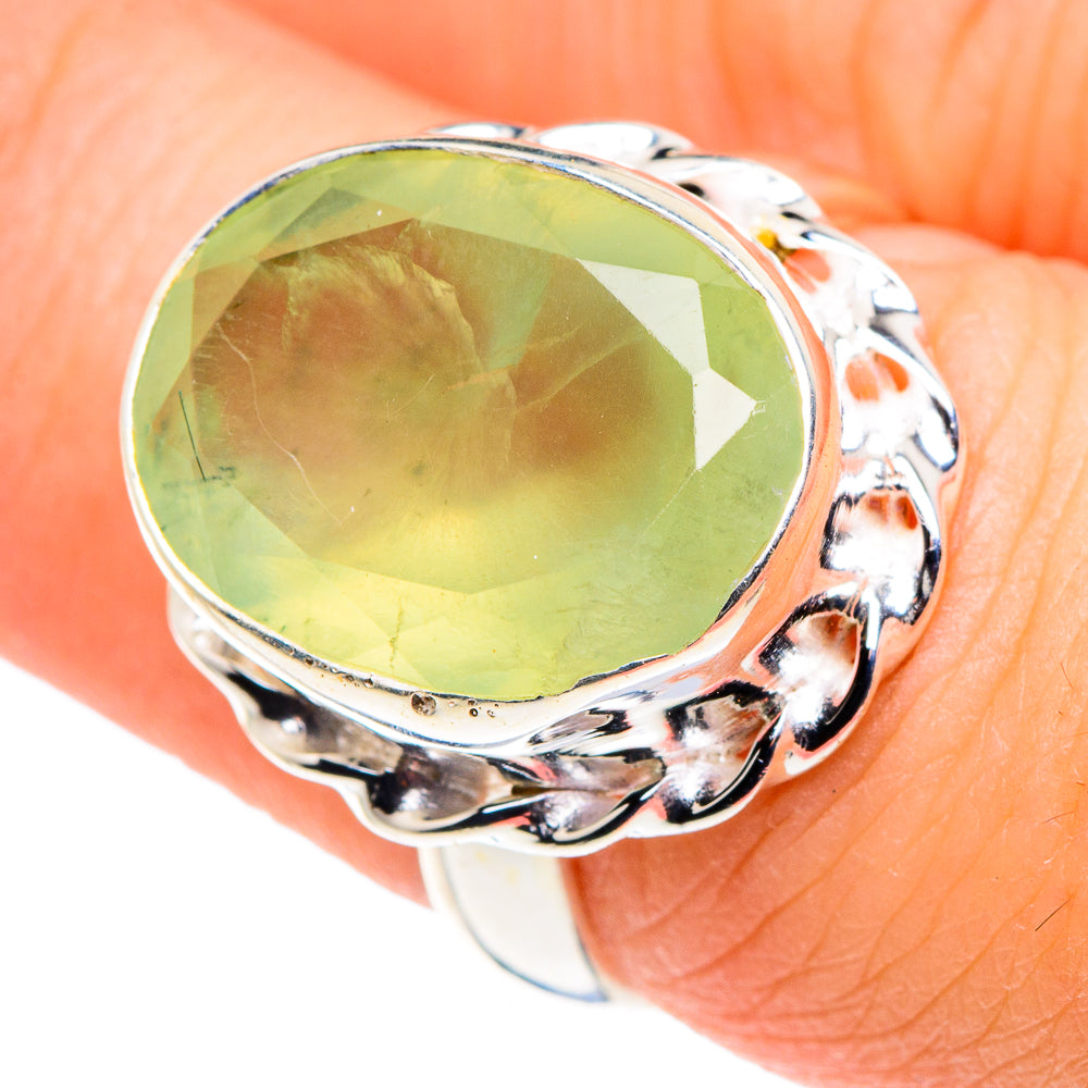 Prehnite Rings handcrafted by Anasilvercos - RING90966