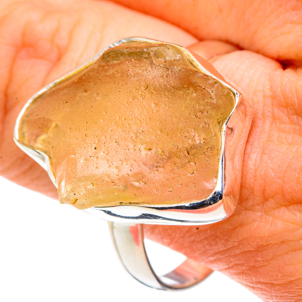 Libyan Desert Glass Rings handcrafted by Anasilvercos - RING90970