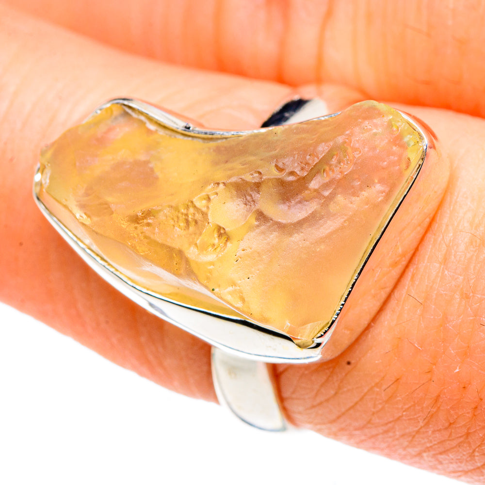 Libyan Desert Glass Rings handcrafted by Anasilvercos - RING90971