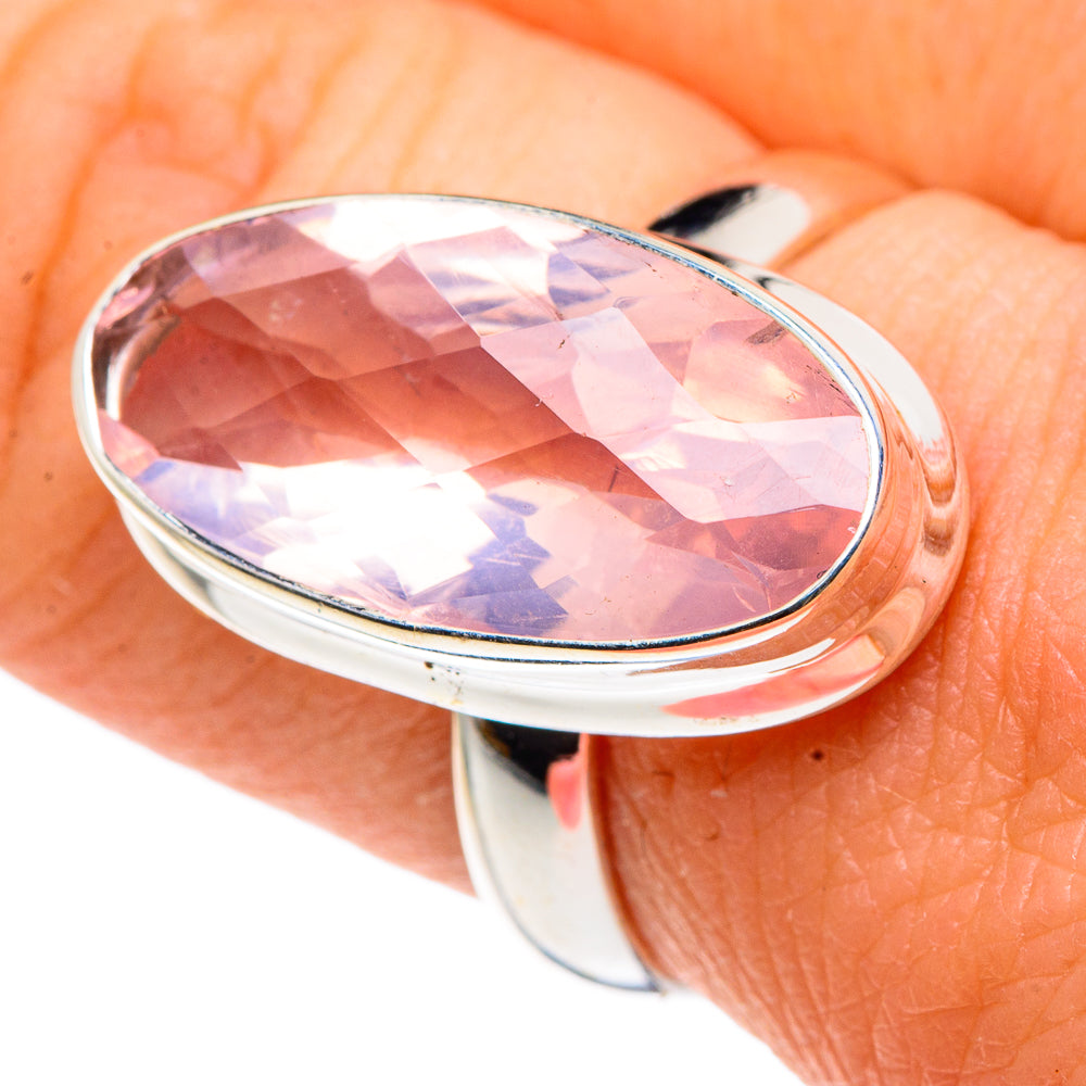 Rose Quartz Rings handcrafted by Anasilvercos - RING90974