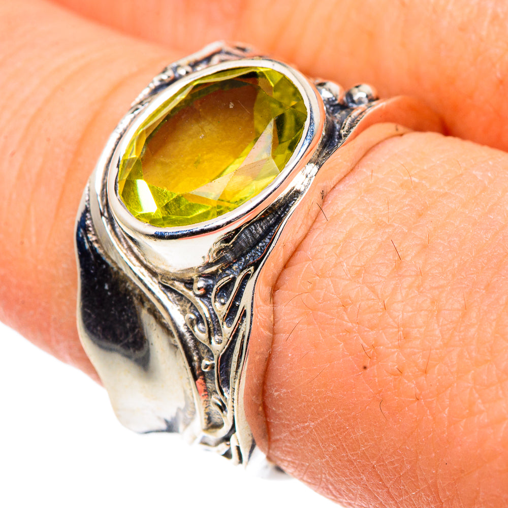 Lemon Quartz Rings handcrafted by Anasilvercos - RING90986