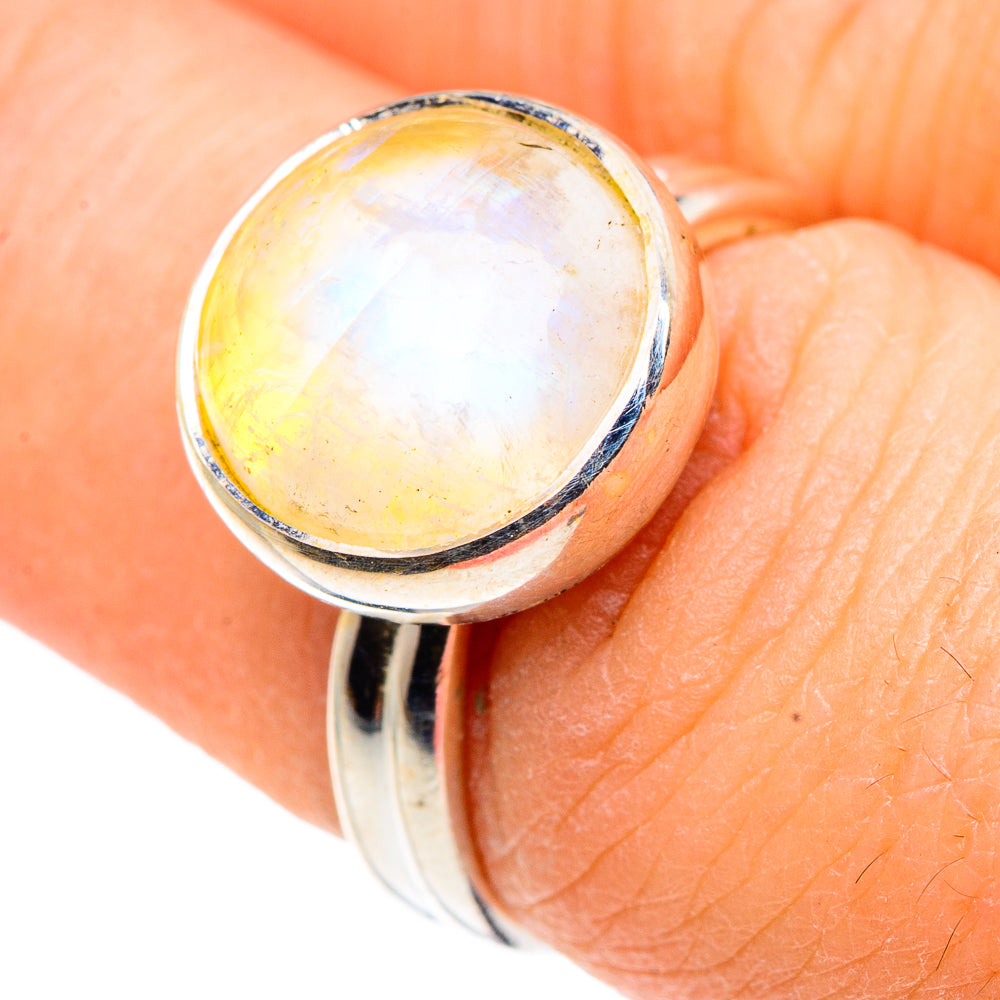 Yellow Moonstone Rings handcrafted by Anasilvercos - RING90987