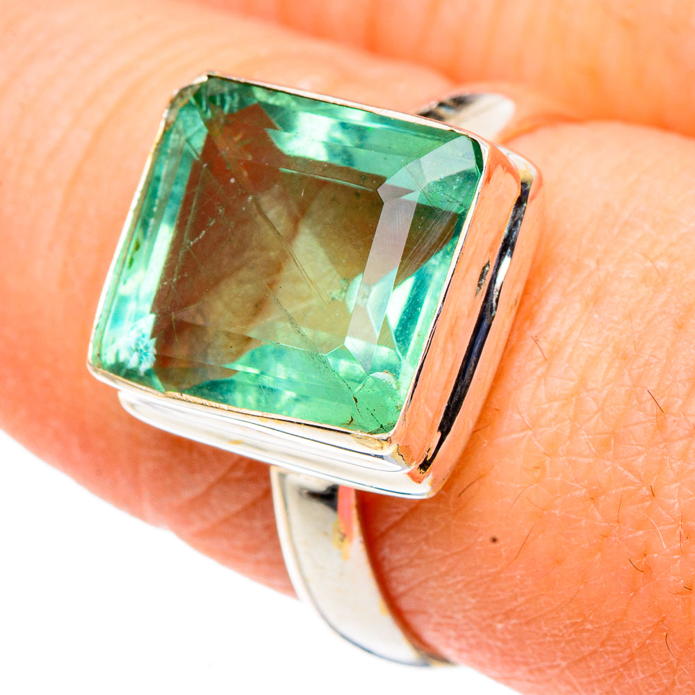 Green Fluorite Rings handcrafted by Anasilvercos - RING90995