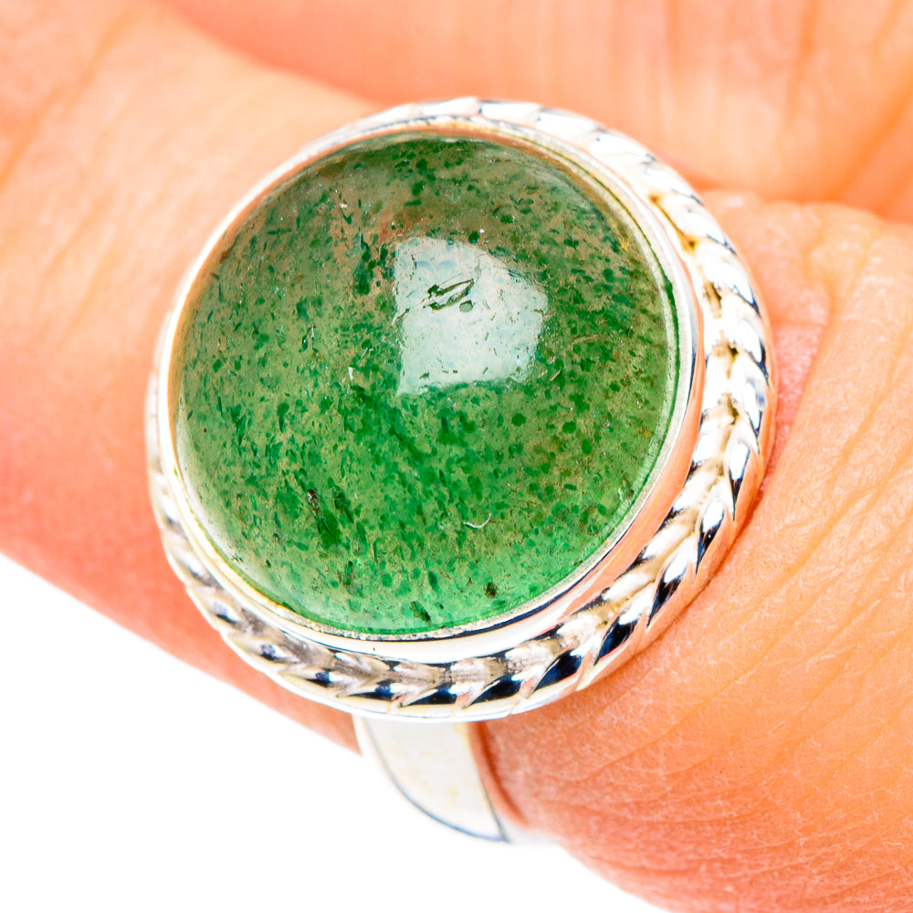 Green Aventurine Rings handcrafted by Anasilvercos - RING90997