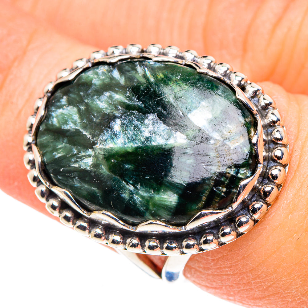 Seraphinite Rings handcrafted by Anasilvercos - RING91000