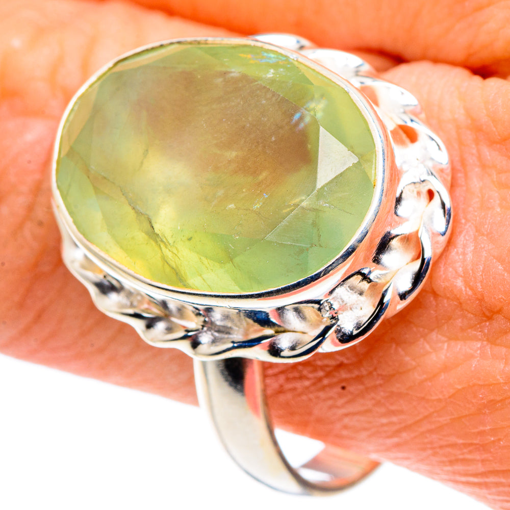Prehnite Rings handcrafted by Anasilvercos - RING91002