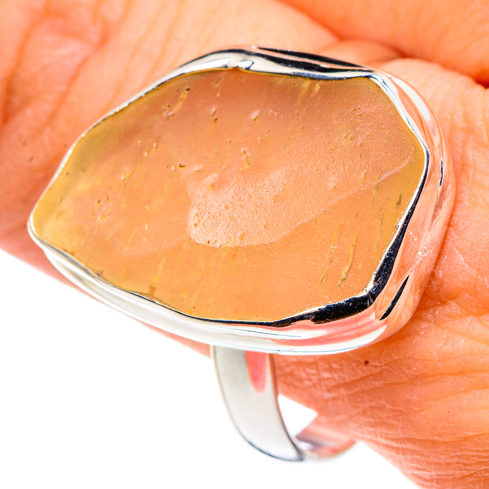 Libyan Desert Glass Rings handcrafted by Anasilvercos - RING91005