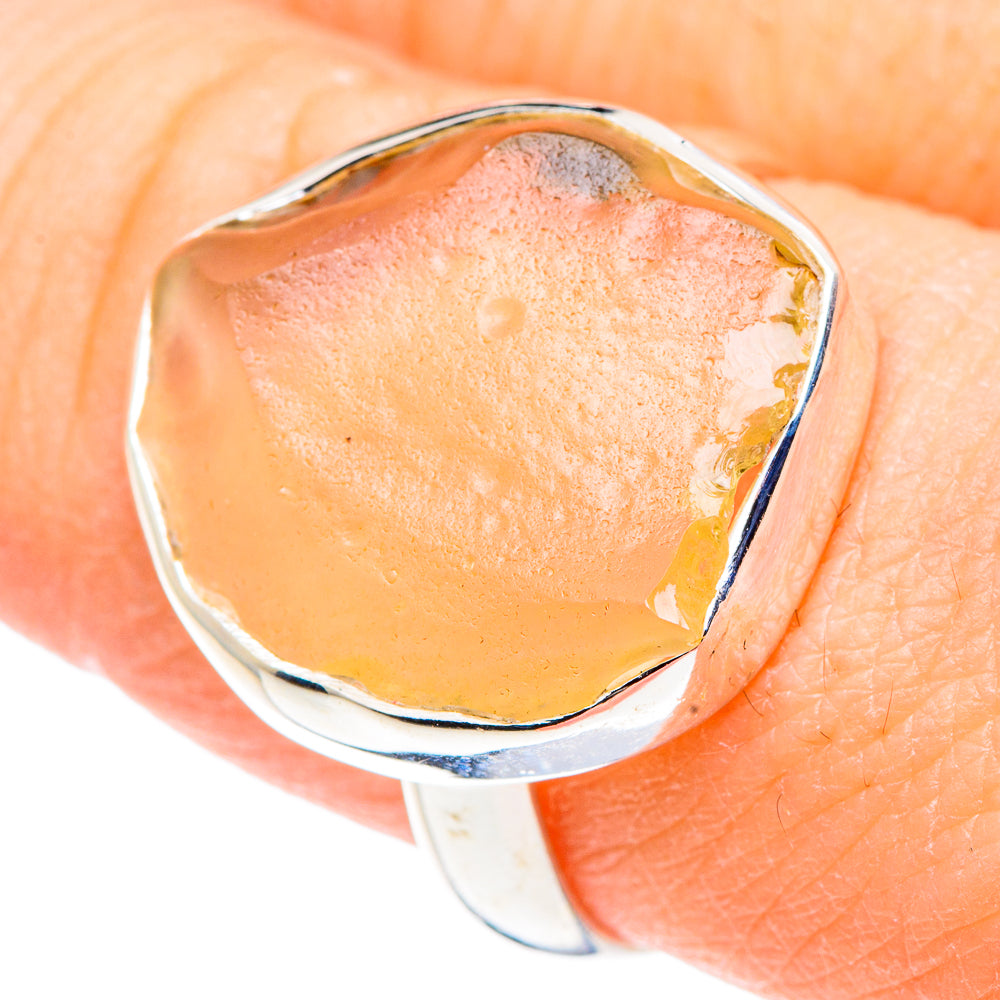 Libyan Desert Glass Rings handcrafted by Anasilvercos - RING91007