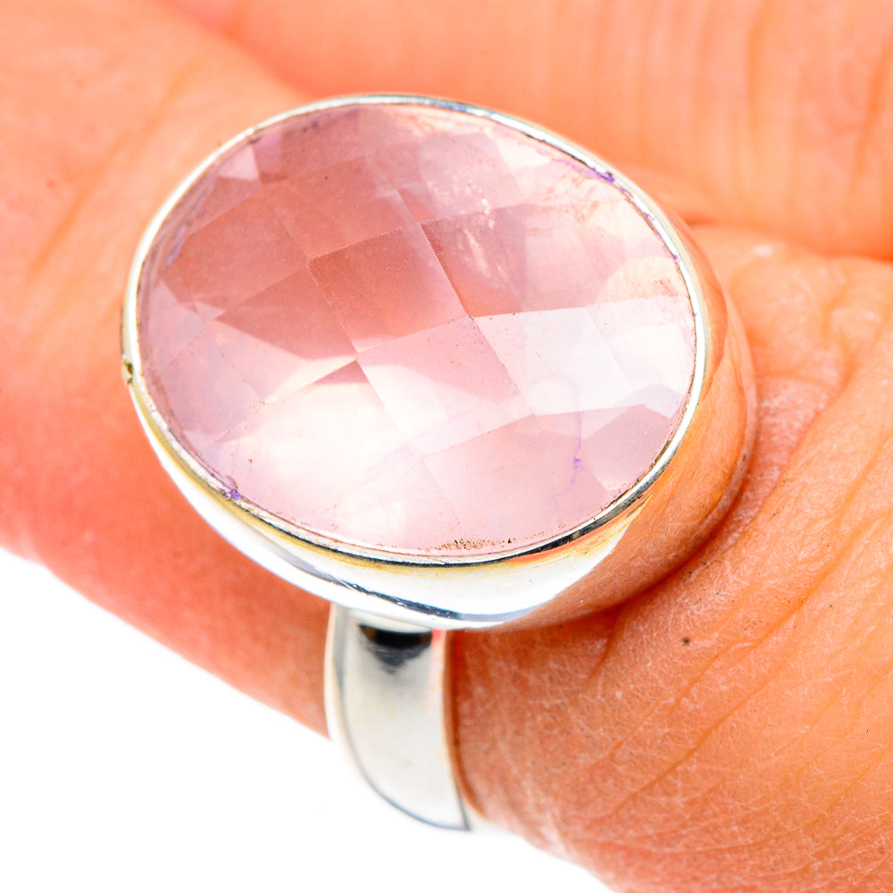 Rose Quartz Rings handcrafted by Anasilvercos - RING91010