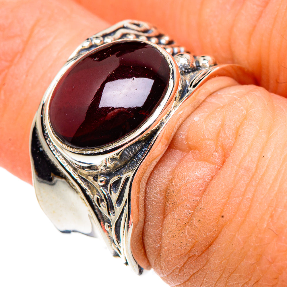 Garnet Rings handcrafted by Anasilvercos - RING91011