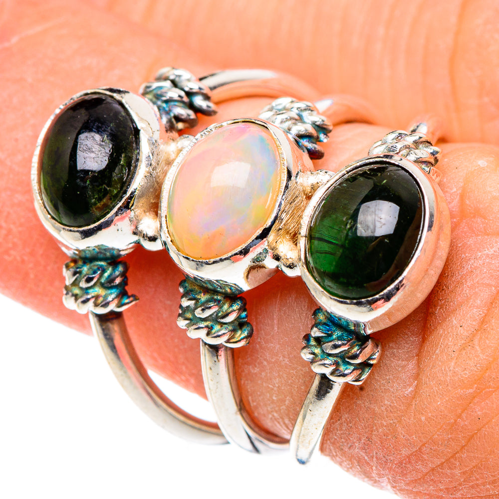Ethiopian Opal Rings handcrafted by Anasilvercos - RING91022