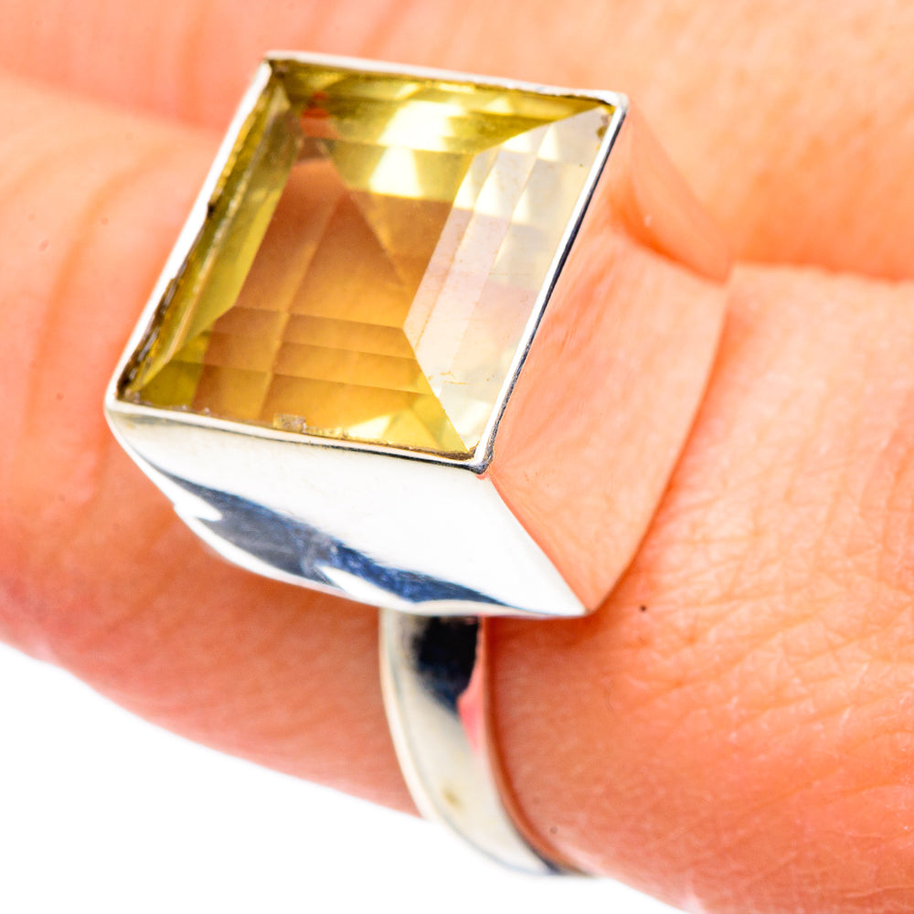 Lemon Quartz Rings handcrafted by Anasilvercos - RING91023