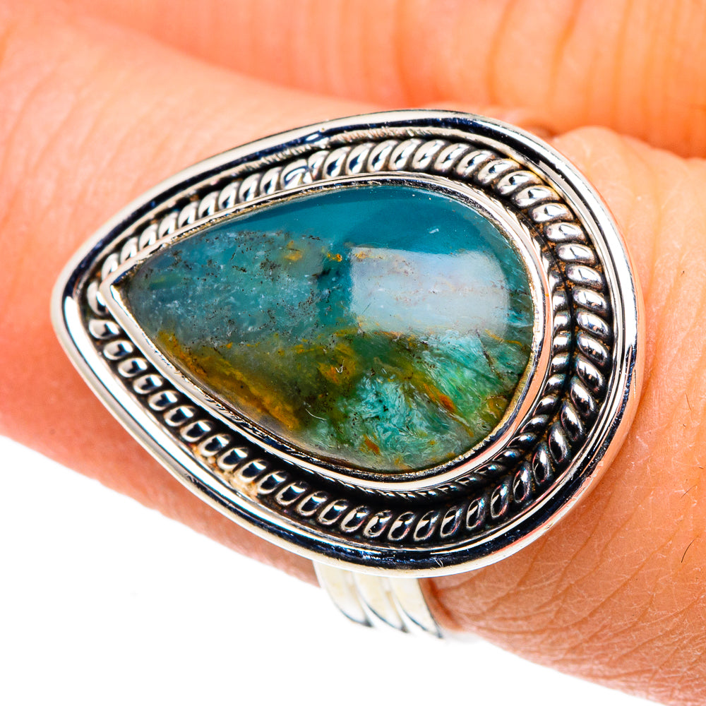 Peruvian Opal Rings handcrafted by Anasilvercos - RING91029