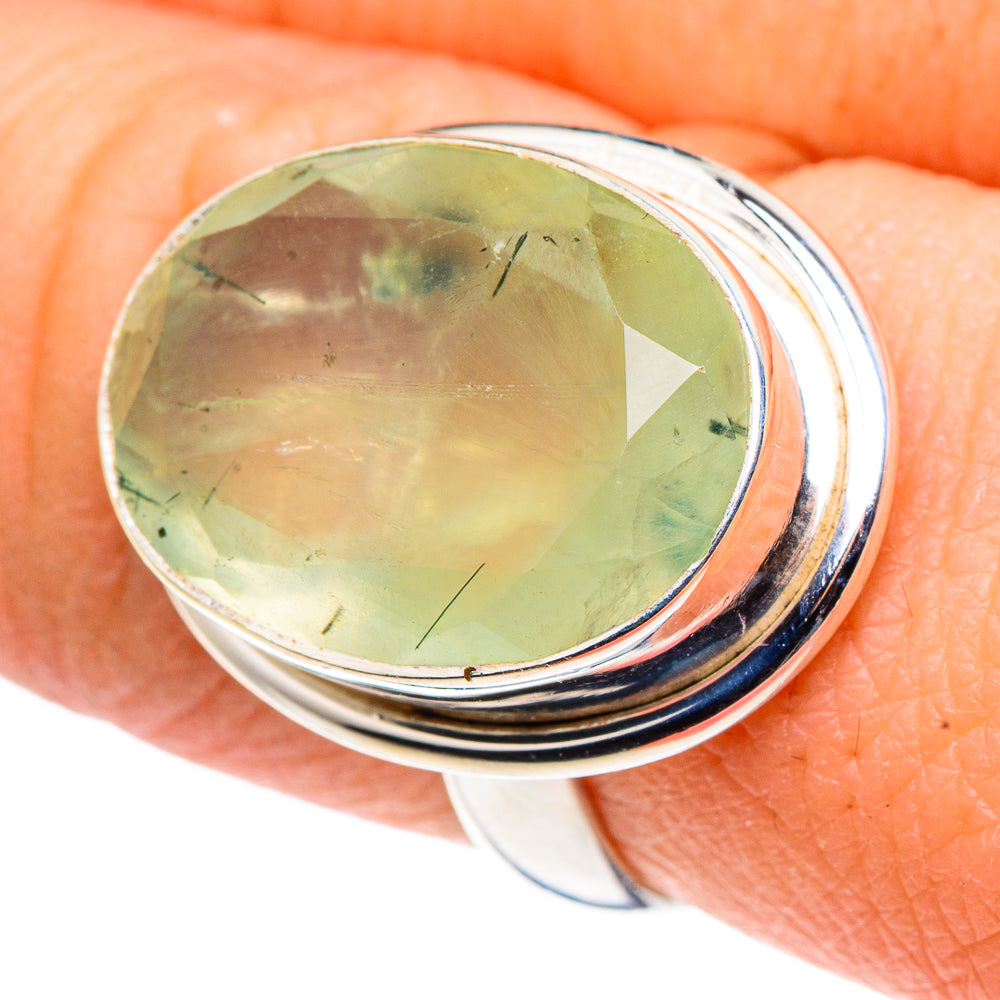 Prehnite Rings handcrafted by Anasilvercos - RING91035
