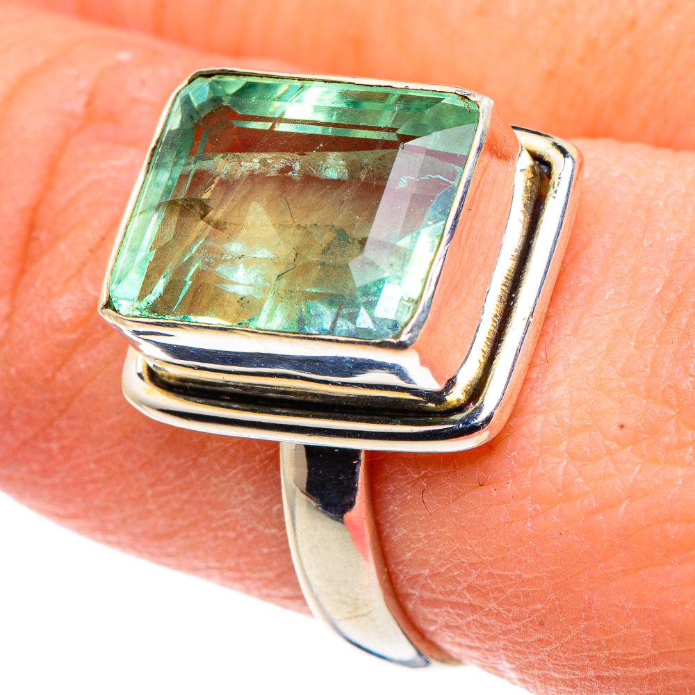 Green Fluorite Rings handcrafted by Anasilvercos - RING91036