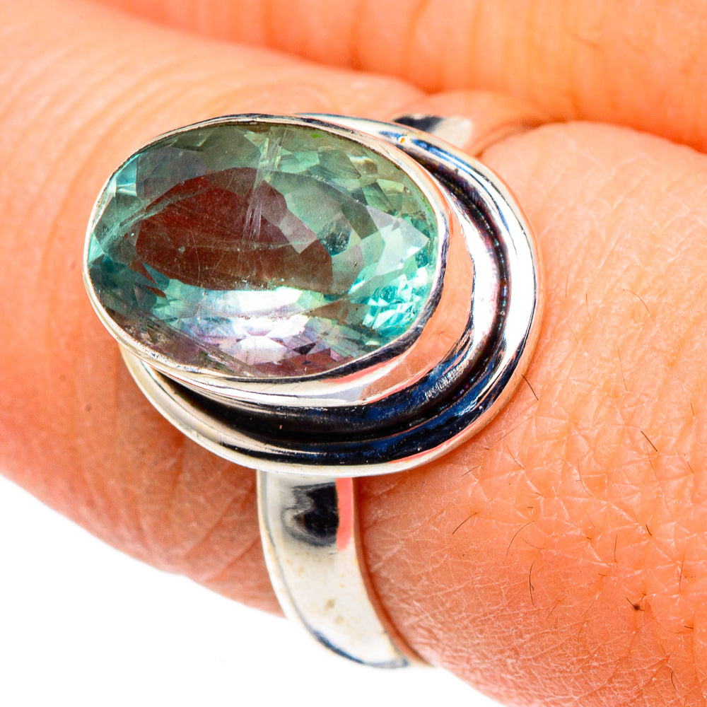 Green Fluorite Rings handcrafted by Anasilvercos - RING91039