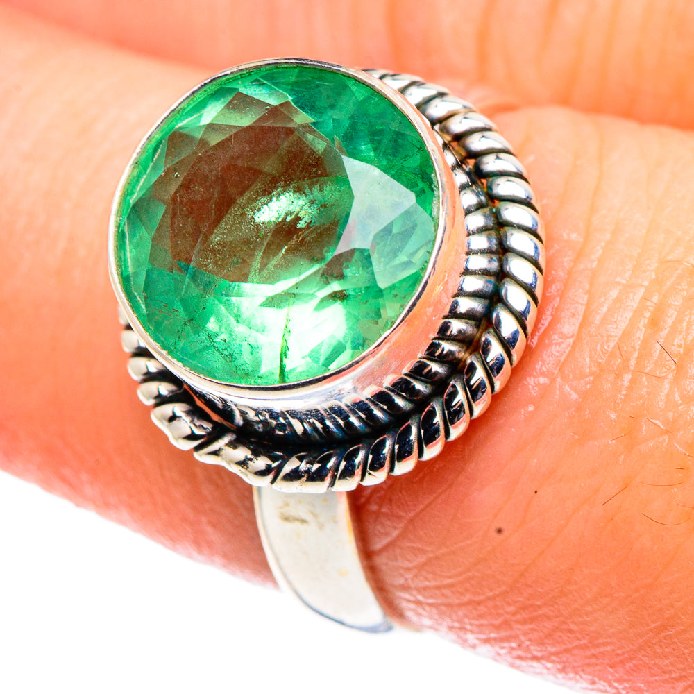 Green Fluorite Rings handcrafted by Anasilvercos - RING91041