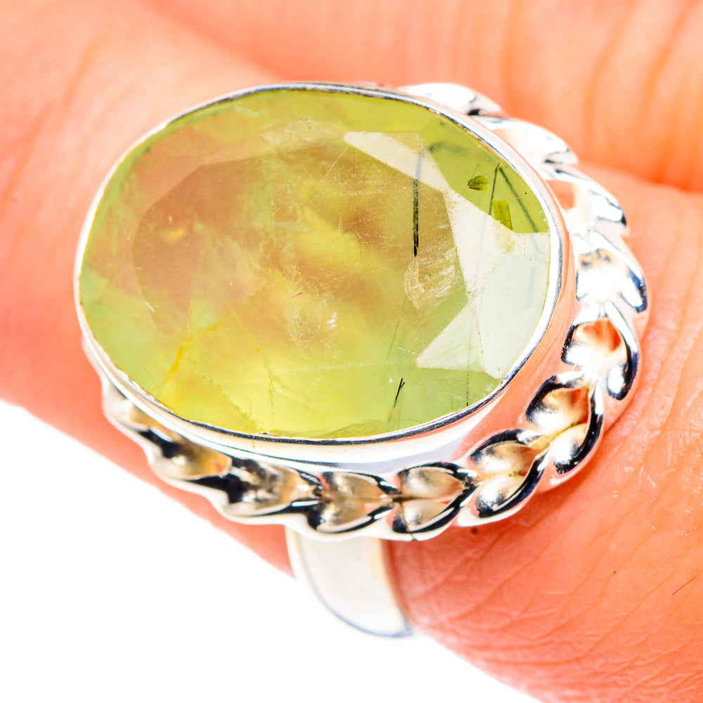 Prehnite Rings handcrafted by Anasilvercos - RING91043