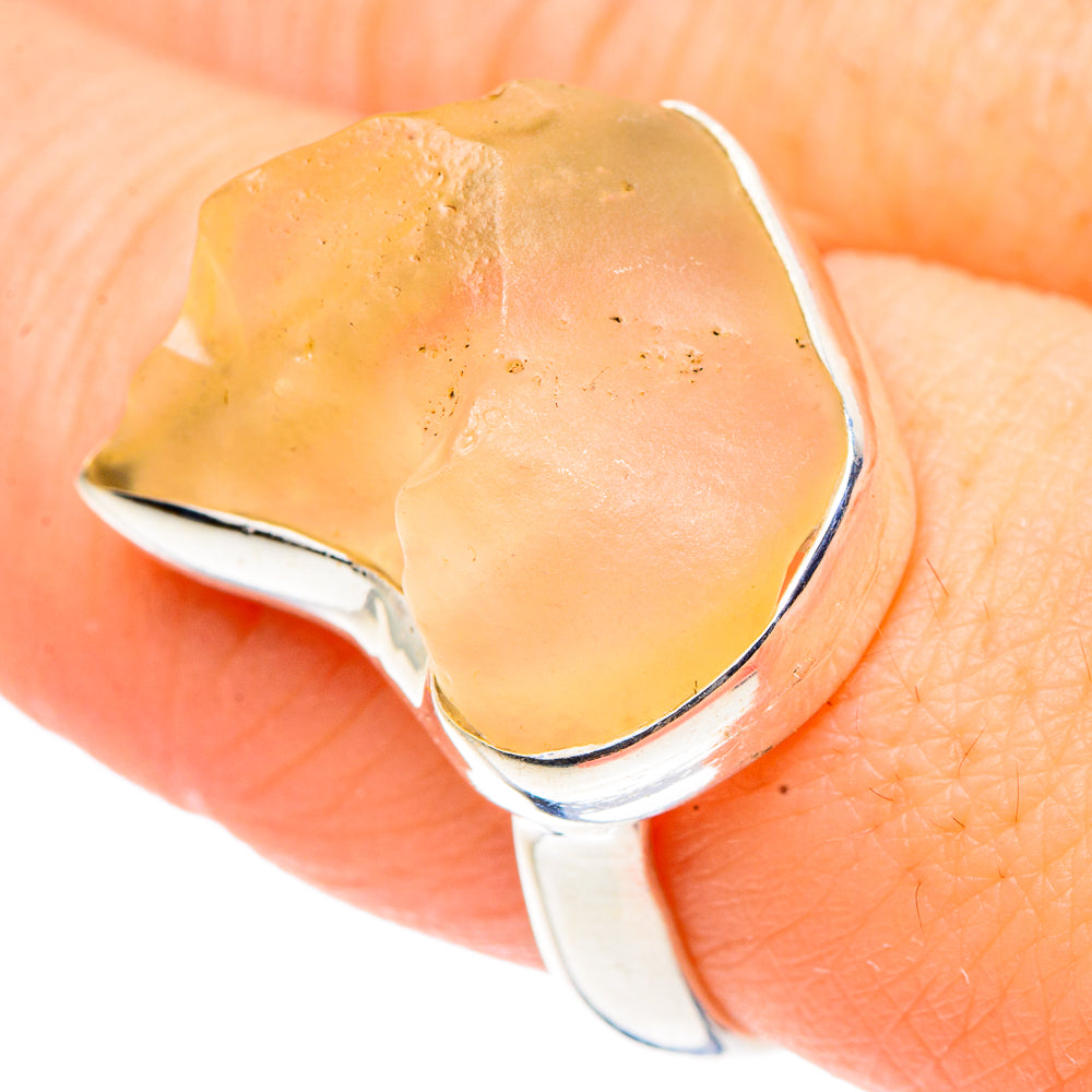 Libyan Desert Glass Rings handcrafted by Anasilvercos - RING91047