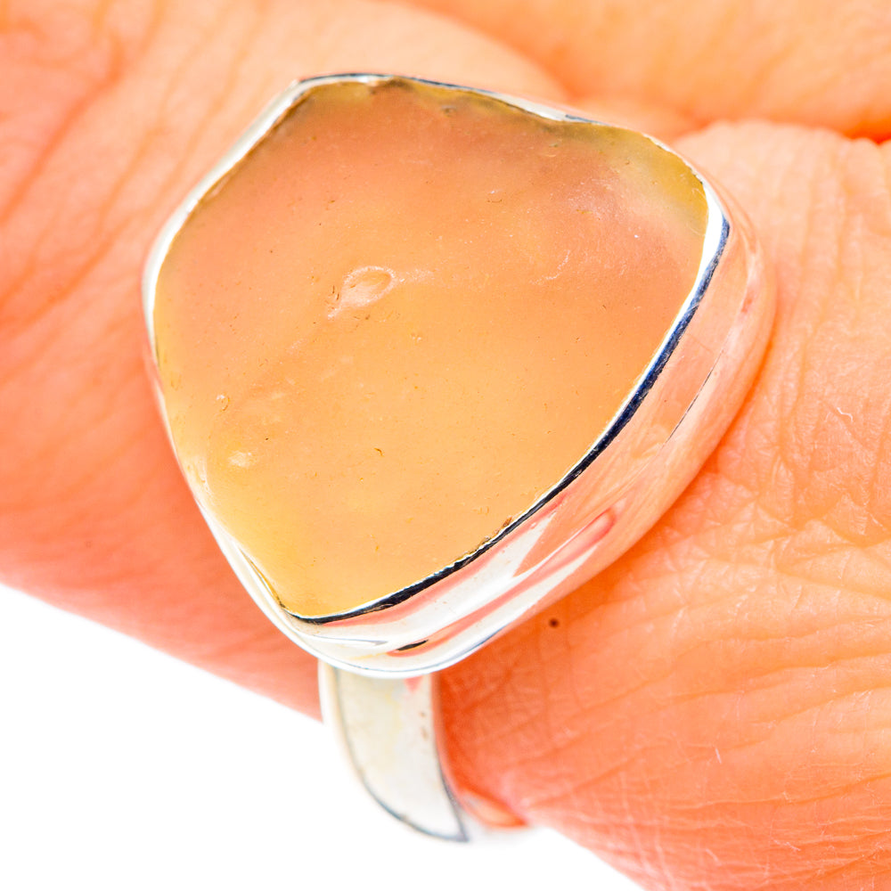 Libyan Desert Glass Rings handcrafted by Anasilvercos - RING91048