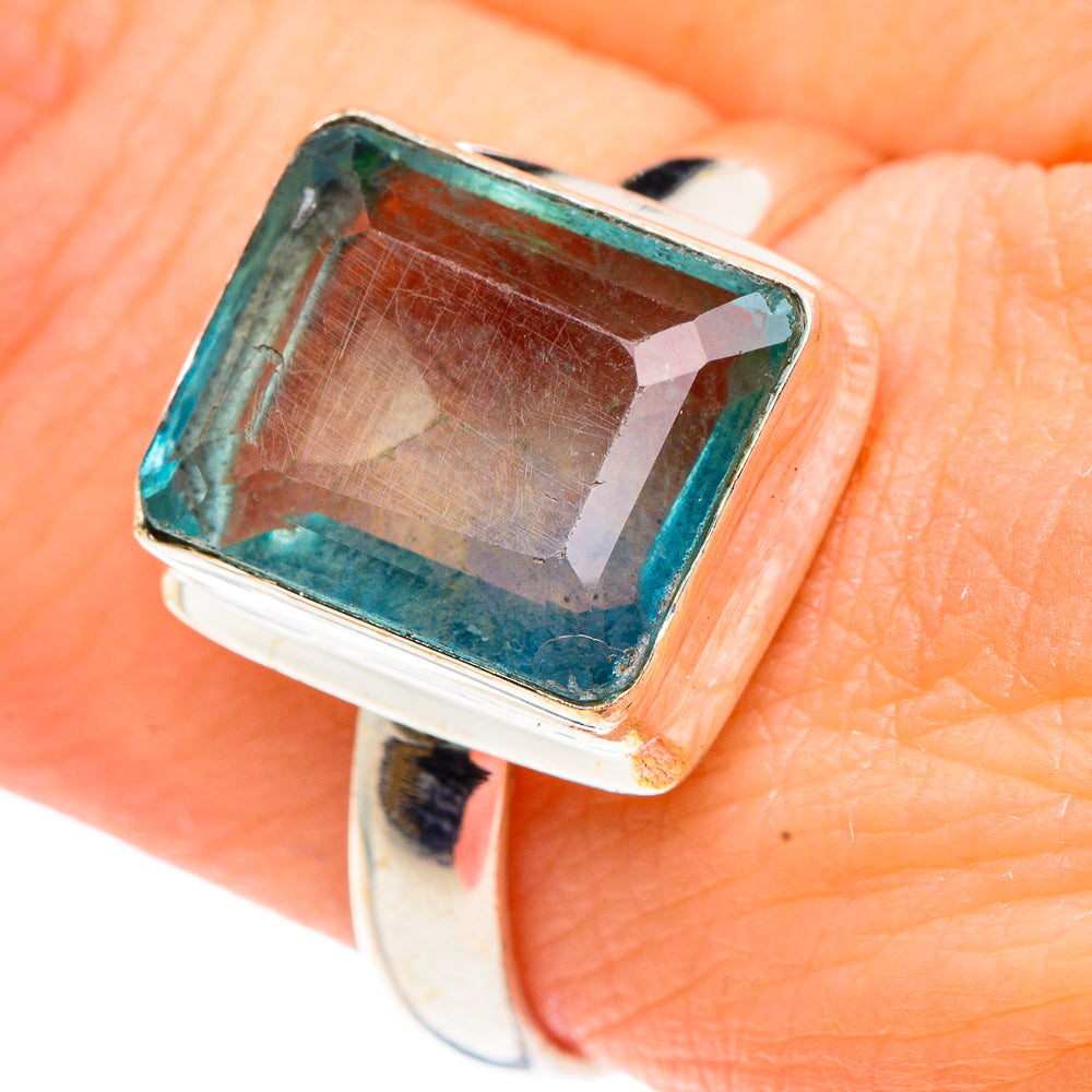 Blue Fluorite Rings handcrafted by Anasilvercos - RING91064