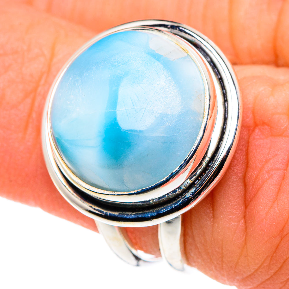 Larimar Rings handcrafted by Anasilvercos - RING91065