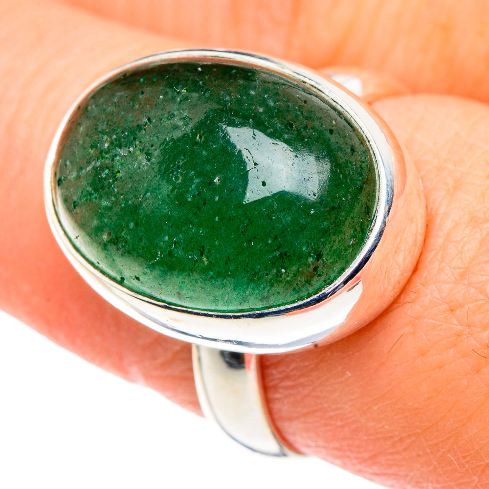 Green Aventurine Rings handcrafted by Anasilvercos - RING91068