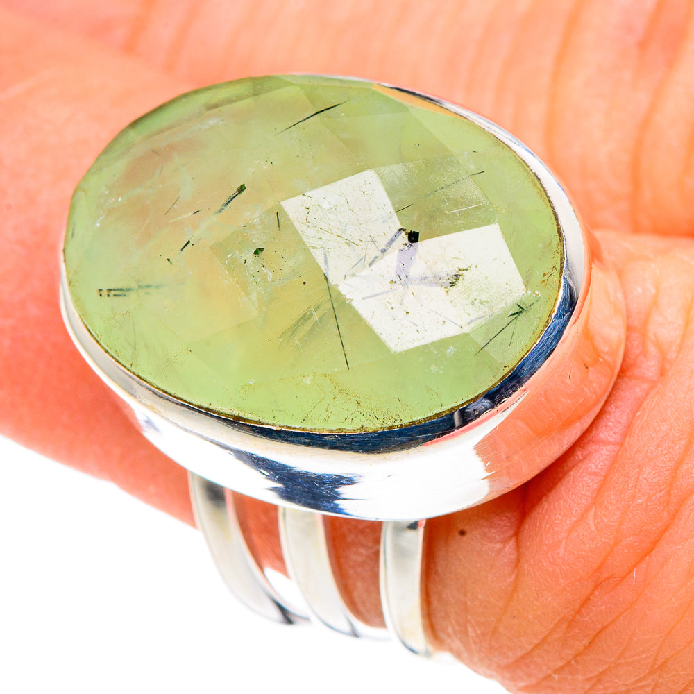 Prehnite Rings handcrafted by Anasilvercos - RING91072