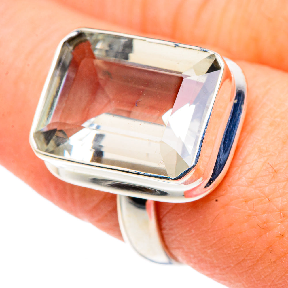 Green Amethyst Rings handcrafted by Anasilvercos - RING91074