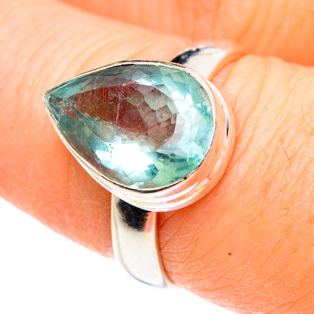 Blue Fluorite Rings handcrafted by Anasilvercos - RING91075