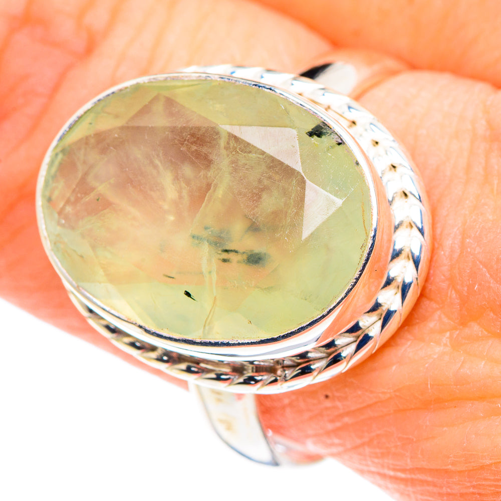 Prehnite Rings handcrafted by Anasilvercos - RING91076