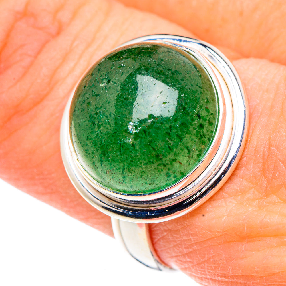 Green Aventurine Rings handcrafted by Anasilvercos - RING91077